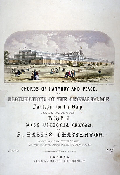 Cover of Chords of harmony and peace composed by JB Chatterton, c1851