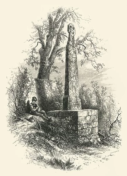 Cross at Carew, c1870