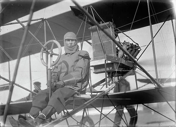 Curtiss Airplane - J.A.D. McCurdy, Aviator, 1912. Creator: Harris & Ewing. Curtiss Airplane - J.A.D. McCurdy, Aviator, 1912. Creator: Harris & Ewing
