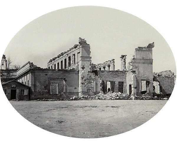 Damaged building in Sevastopol after the Crimean War, Crimea, 1850s