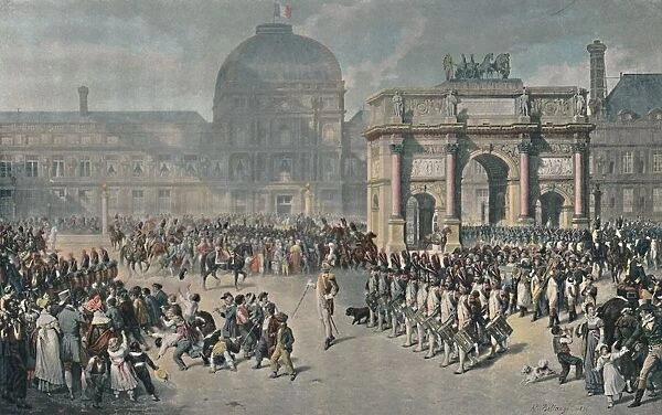 A Day of Review Under The Empire, Place Du Carrousel, 1810, (1896)