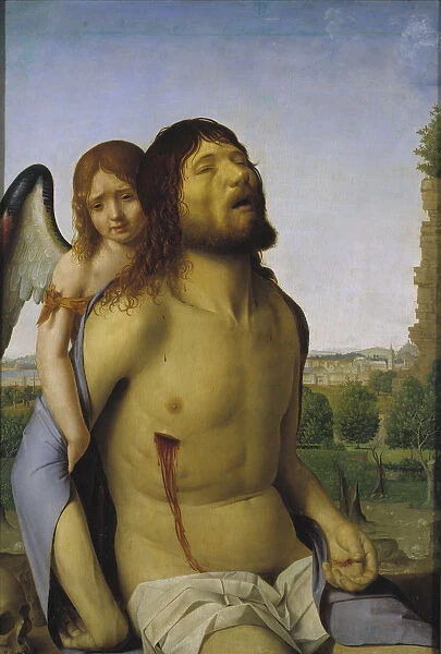 The Dead Christ Supported by an Angel. Artist: Antonello da Messina (ca 1430-1479)