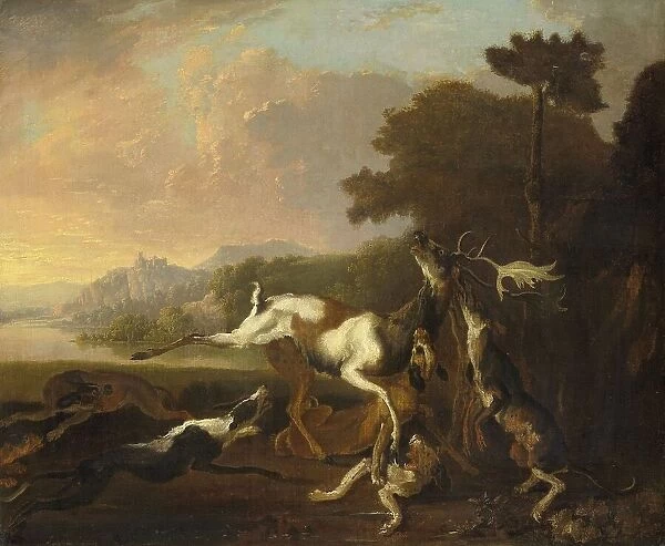 The Deer Hunt, 1650-1695. Creator: Abraham Hondius