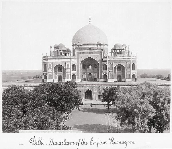 Delhi, Mausoleum of the Emperor Humayoon, Late 1860s. Creator: Samuel Bourne