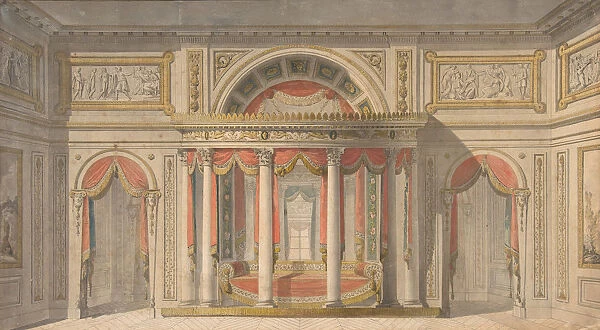 Design for a Bedroom, 1785-1838. Creator: School of Charles Percier (French