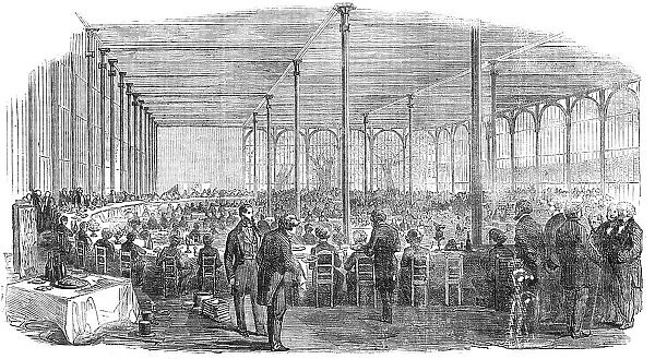 Dinner in the Crystal Palace, in Celebration of the Centenary of the Society of Arts, 1854. Creator: Unknown