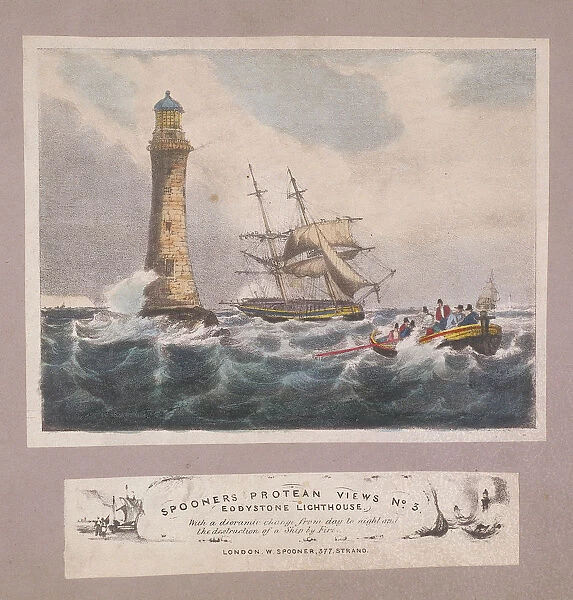 Eddystone Lighthouse, Plymouth, Devon, c1837