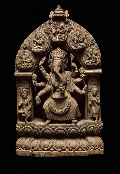 Eight-Armed Dancing God Ganesha, 17th  /  18th century. Creator: Unknown