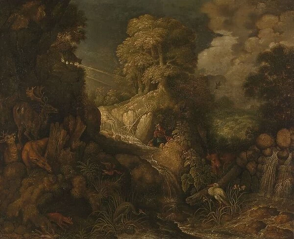 Elijah fed by the ravens, 1634. Creator: Workshop of Roelant Savery