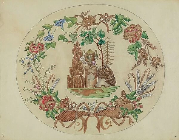 Embroidery, c. 1936. Creator: A. Zimet