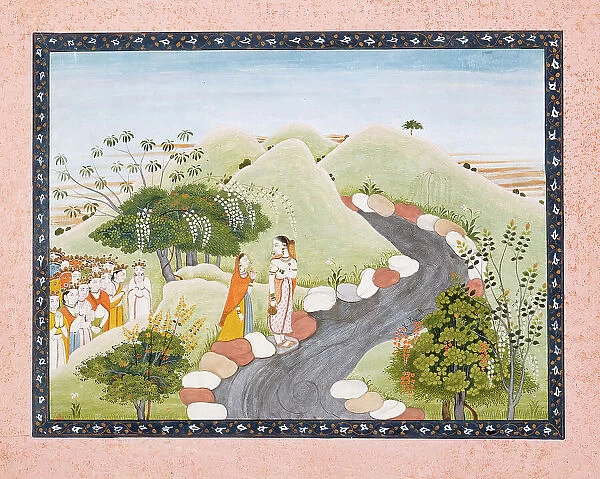 The Emergence of Kaushiki, Folio from a Devimahatmya (Glory of the Goddess), c1750 or earlier. Creator: Unknown