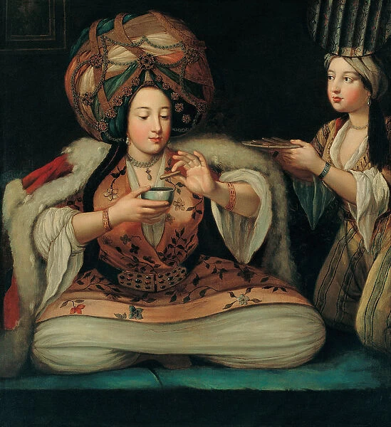 Enjoying Coffee, Early 18th cen Artist: French master
