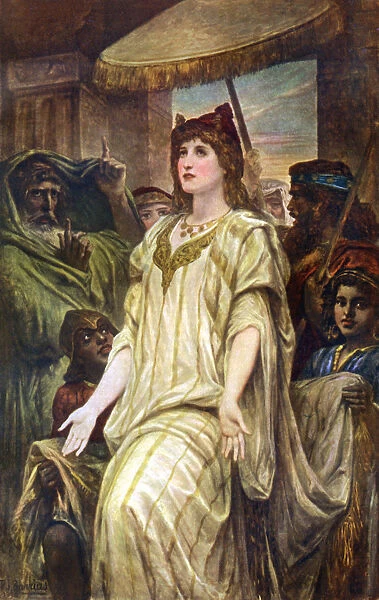 Esther Pleading For Her People, 1926. Artist: Felix Joseph Barrias