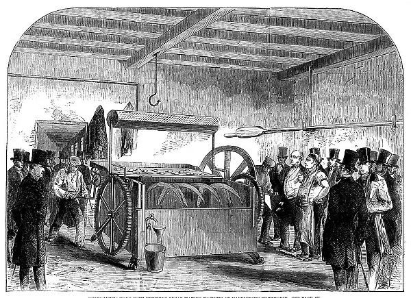 Experiments made with Stevens's Bread-making Machine at Marylebone Workhouse, 1858. Creator: Unknown