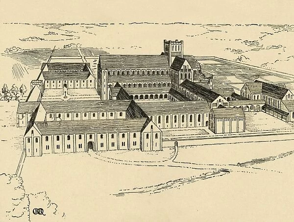 Exterior of Benedictine Monastery, (1931). Artist: Charles Henry Bourne Quennell