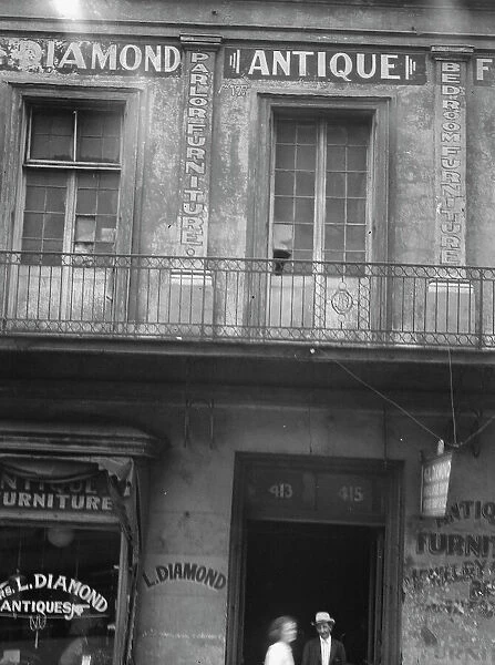 Facade of the Diamond antique store, New Orleans or Charleston, South Carolina, c1920-1926. Creator: Arnold Genthe