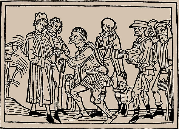 Farmers in the delivery of their taxes to the landlords, 1479. Creator: Anonymous