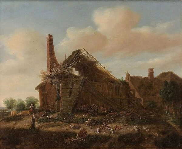 Farmhouse in ruins, 1650-1700. Creator: Emanuel Murant
