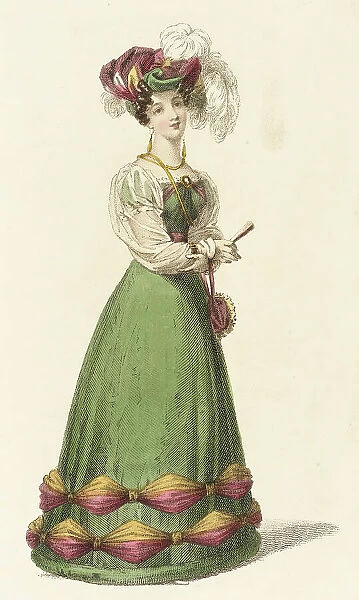 Fashion Plate (Dinner Dress), 1826. Creator: Rudolph Ackermann