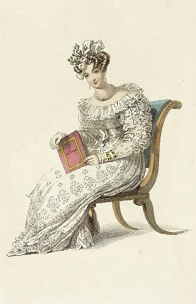 Fashion Plate (Wedding Dress), 1827. Creator: Rudolph Ackermann