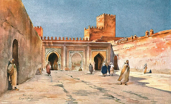 'Fez. Les portes du Mechoir; Afrique du nord, 1912 (1914). Creator: Unknown