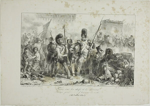 Fire on the Leaders and Cavalry... 1830–31. Creator: Auguste Raffet
