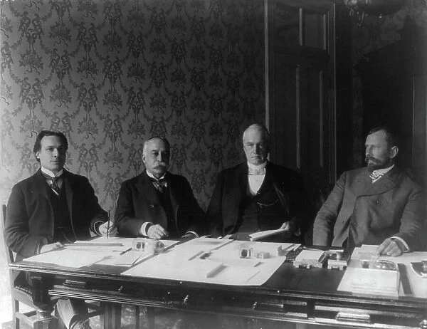 First Philippine Commission: Jacob G. Schurman, Admiral Dewey, Charels Denby and Dean... 1899. Creator: Unknown