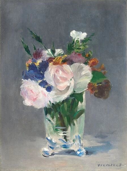 Flowers in a Crystal Vase, c. 1882. Creator: Edouard Manet