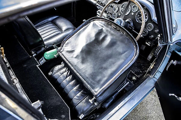 Folded down drivers seat of a 1961 Aston Martin DB4 GT SWB lightweight. Creator: Unknown