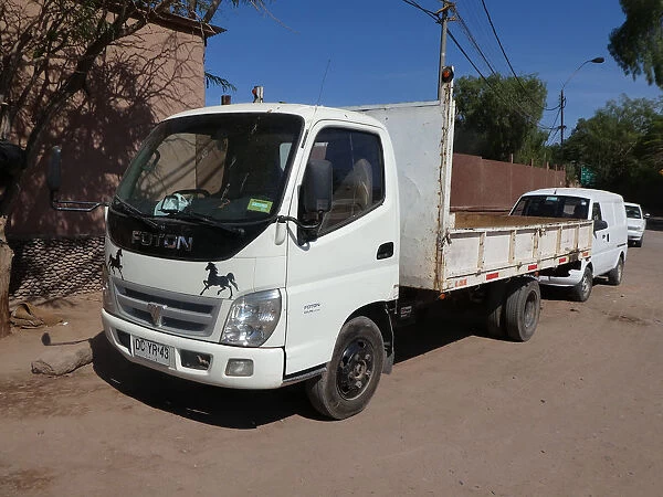 Foton Flat bed truck, Chile 2019. Creator: Unknown