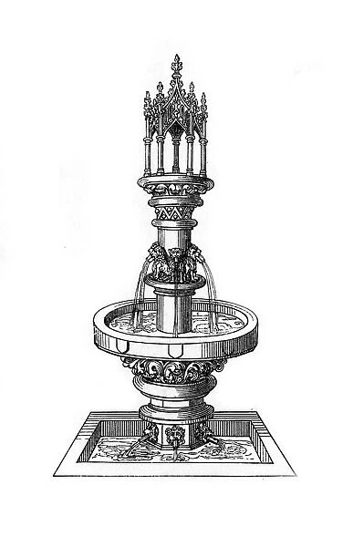 Fountain, 1470-1483, (1843). Artist: Henry Shaw