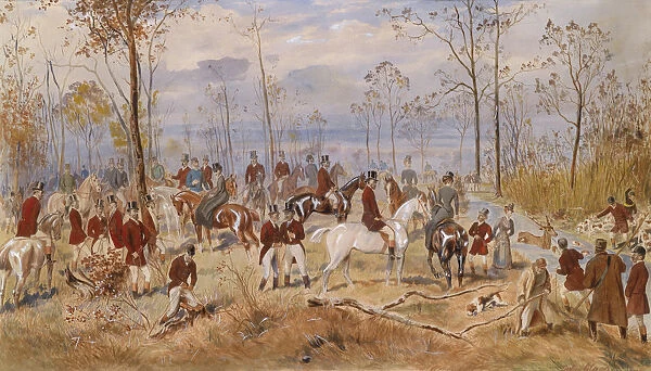 Fox hunting, c. 1890. Artist: Bls, Julius, von (1845-1922)