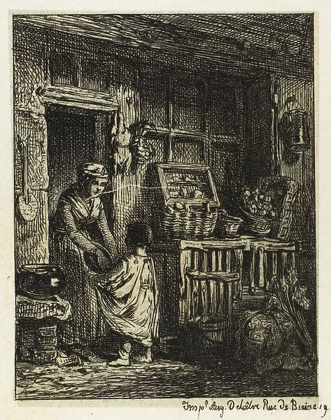 The Fruit Merchant and the Child, 1844. Creator: Charles Emile Jacque