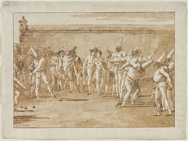 The Game of Bowls, 1790s. Creator: Giovanni Domenico Tiepolo (Italian, 1727-1804)