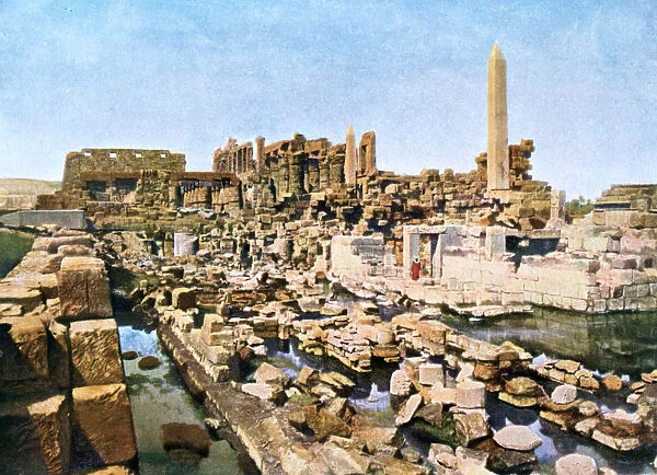 General view of the Grand Temple of Amun-Re, Karnak, Luxor, Egypt, 20th Century