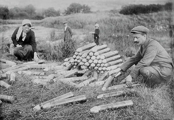 German ammunition abandoned at Battle of the Marne, 10 / 29 / 14, 29 Oct 1914. Creator: Bain News Service