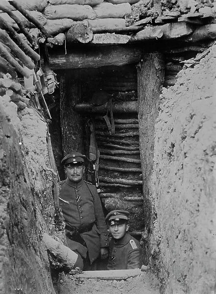 German Bomb-proof shelter, 5 yards deep, between c1915 and 1916. Creator: Bain News Service