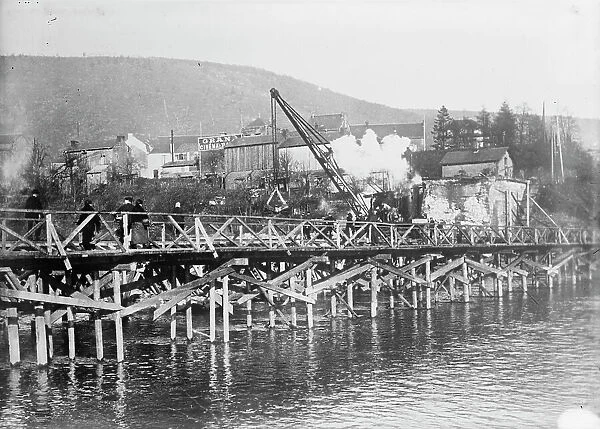 German Bridge over Maas at Dinant, between 1914 and c1915. Creator: Bain News Service