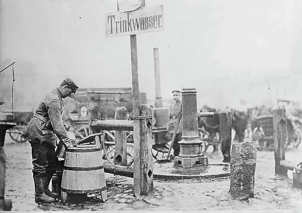 German Sanitary sign near Lodz, between 1914 and c1915. Creator: Bain News Service