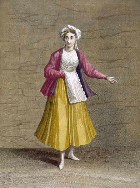 Girl from St. John of Patmos, pub. C1707. Creator: Gerard Scotin (1671-1716)