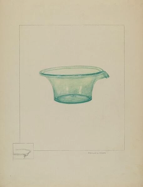 Glass Dish, c. 1937. Creator: Michael J. Miceli