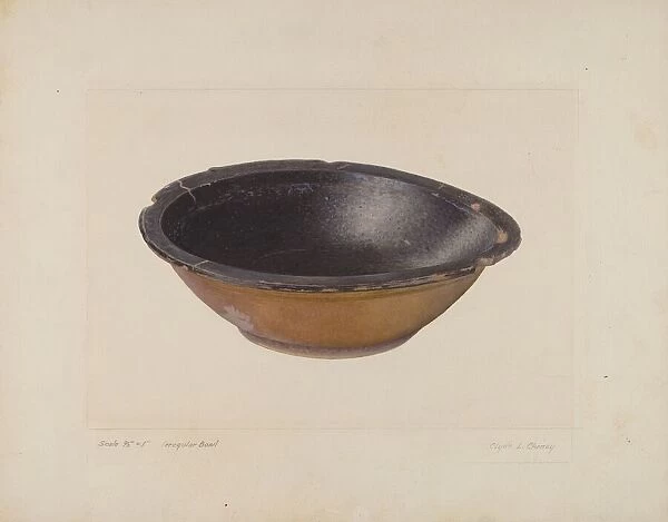 Glazed Clay Bowl, 1935  /  1942. Creator: Clyde L. Cheney