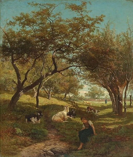 The Goatherdess, 1864. Creator: Gerard Bilders