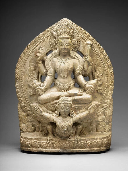 God Vishnu Riding His Mount, Garuda, 16th  /  17th century. Creator: Unknown