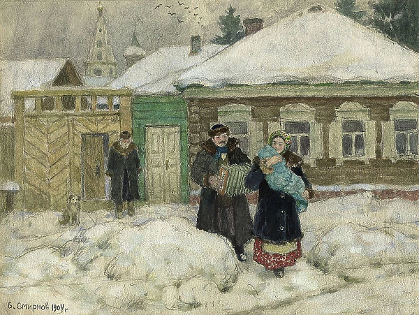 Going for a Visit. Krasnoyarsk, 1904. Creator: Boris Vasilievich Smirnov