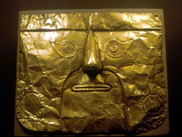 Gold mask, Chimu people, Peru, 1100-1500