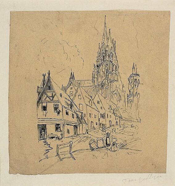 Gothic Cathedral, n. d. Creator: Rodolphe Bresdin