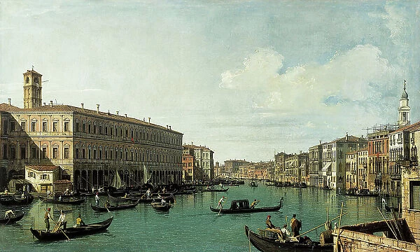 The Grand Canal, seen from the Rialto Bridge, c1725. Creator: Canaletto