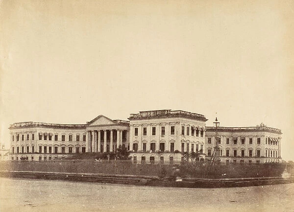 Grand Entrance to the Government House, Calcutta, 1850s. Creator: Captain R. B. Hill
