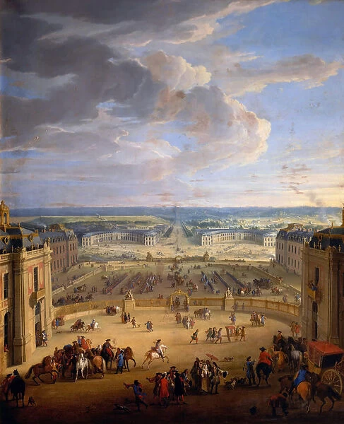 The Grande Ecurie (Royal stables) of the Chateau de Versailles. Artist: Martin, Jean-Baptiste (1659-1735)